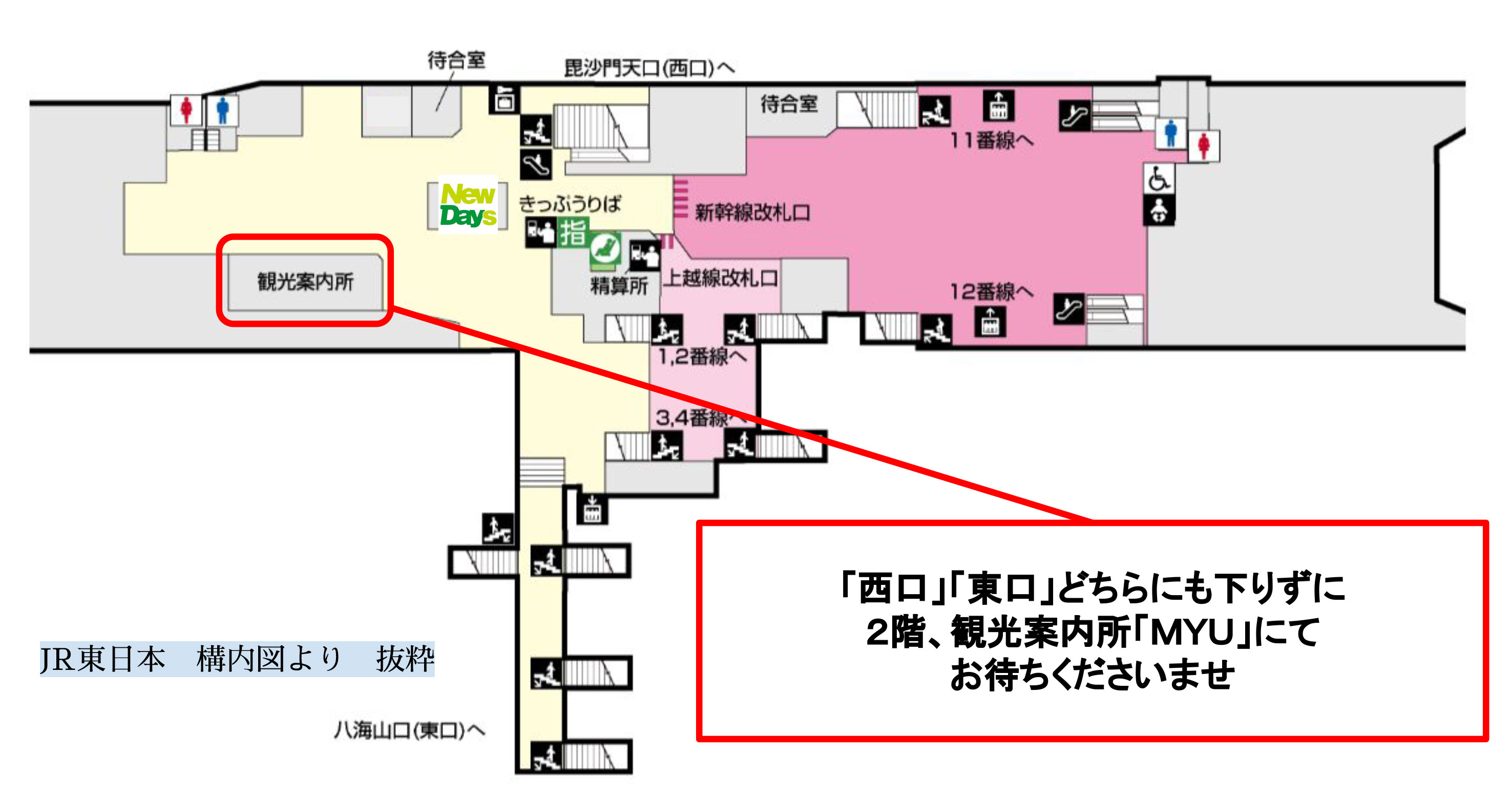 浦佐駅待ち合わせ場所(2階)